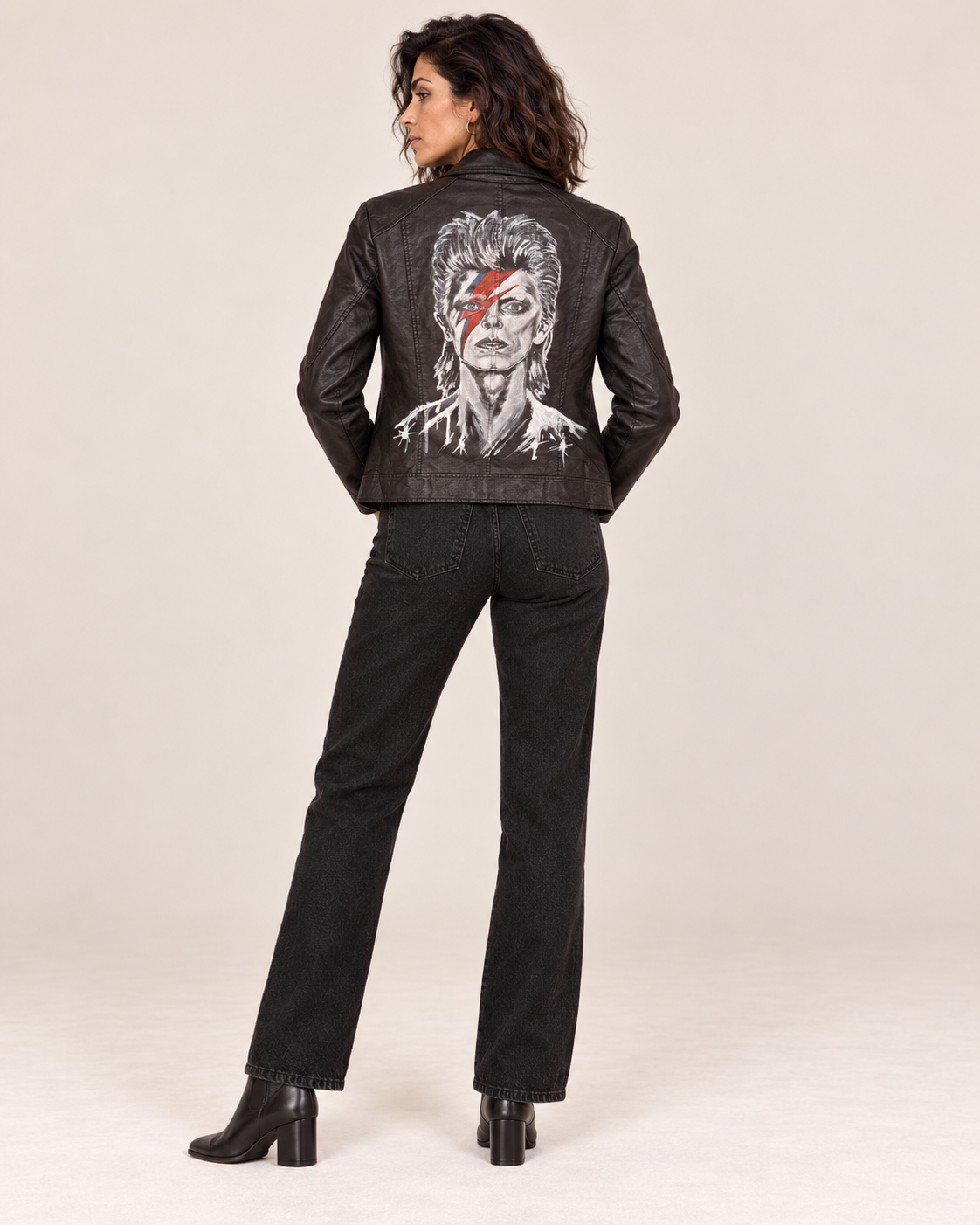 Cazadora Bowie | Pieza única pintada a mano — Talla 2XL