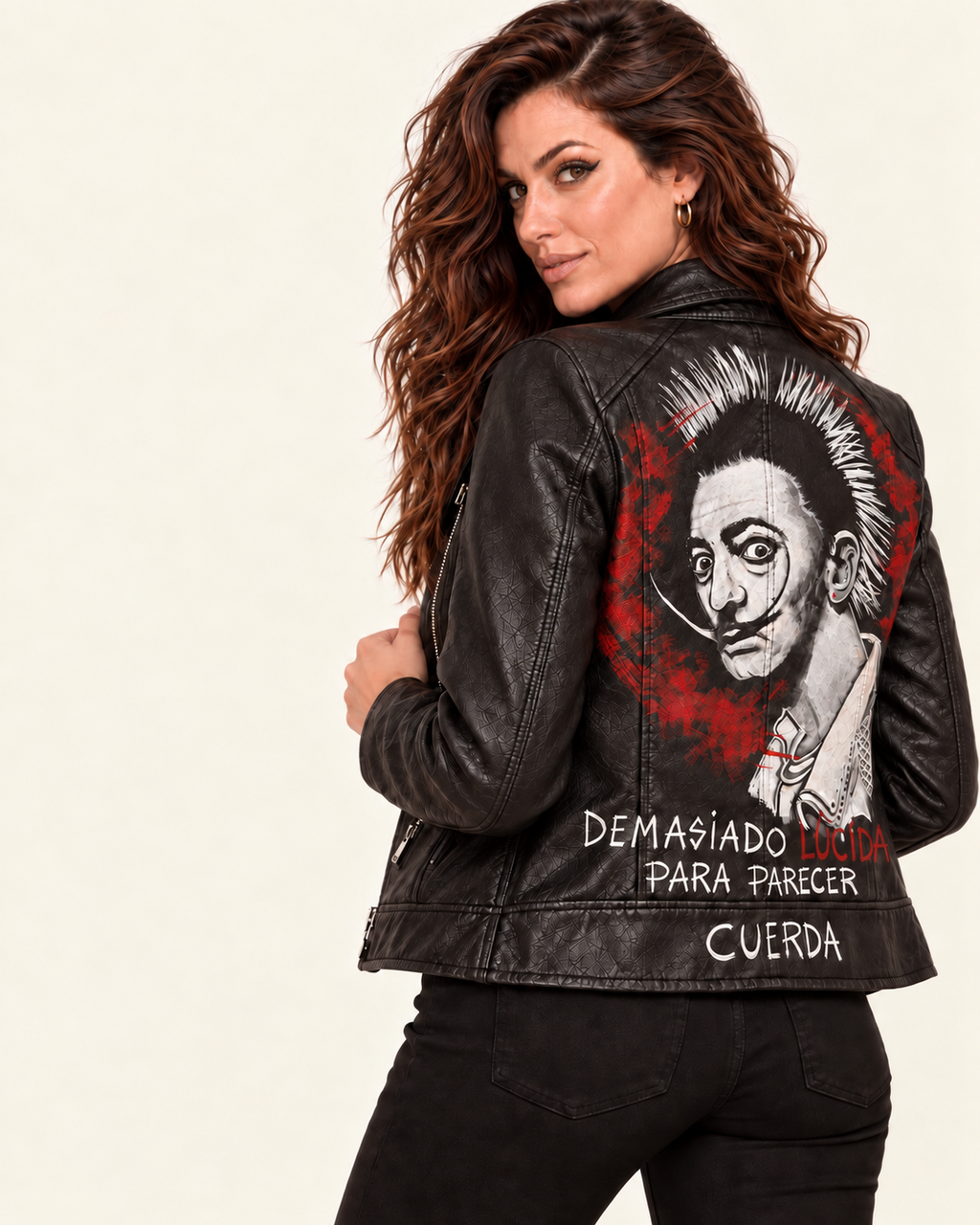 Cazadora Dalí | Pieza única pintada a mano — Talla XL