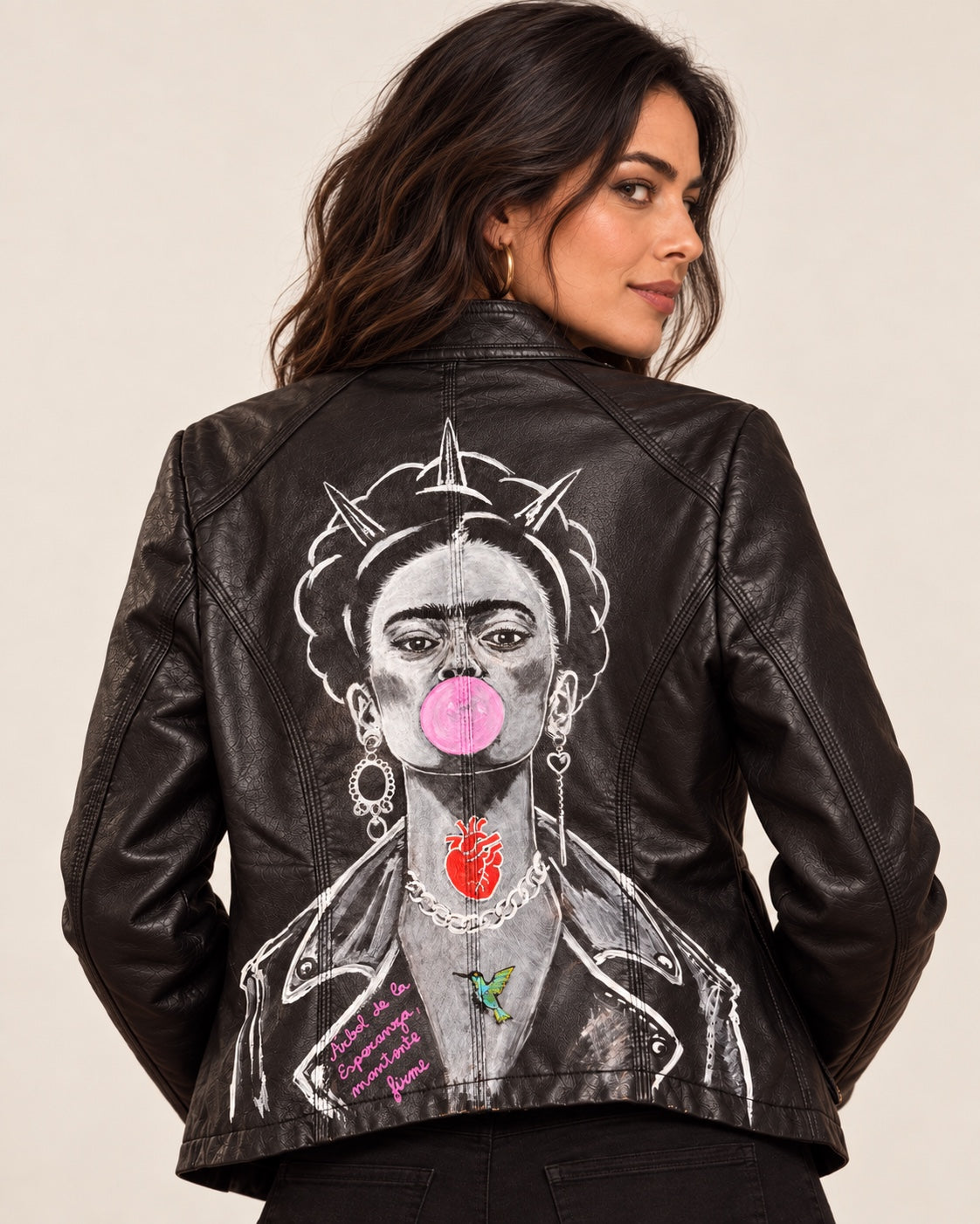 Cazadora Frida | Pieza única pintada a mano — Talla 2XL