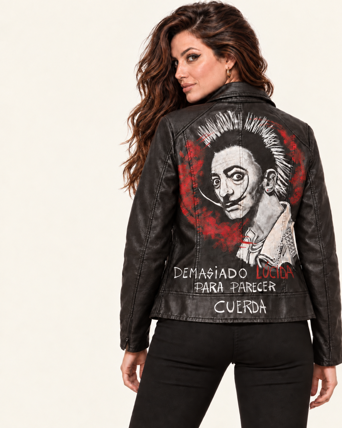 Cazadora Dalí | Pieza única pintada a mano — Talla XL