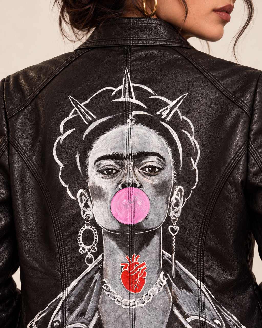 Cazadora Frida | Pieza única pintada a mano — Talla 2XL