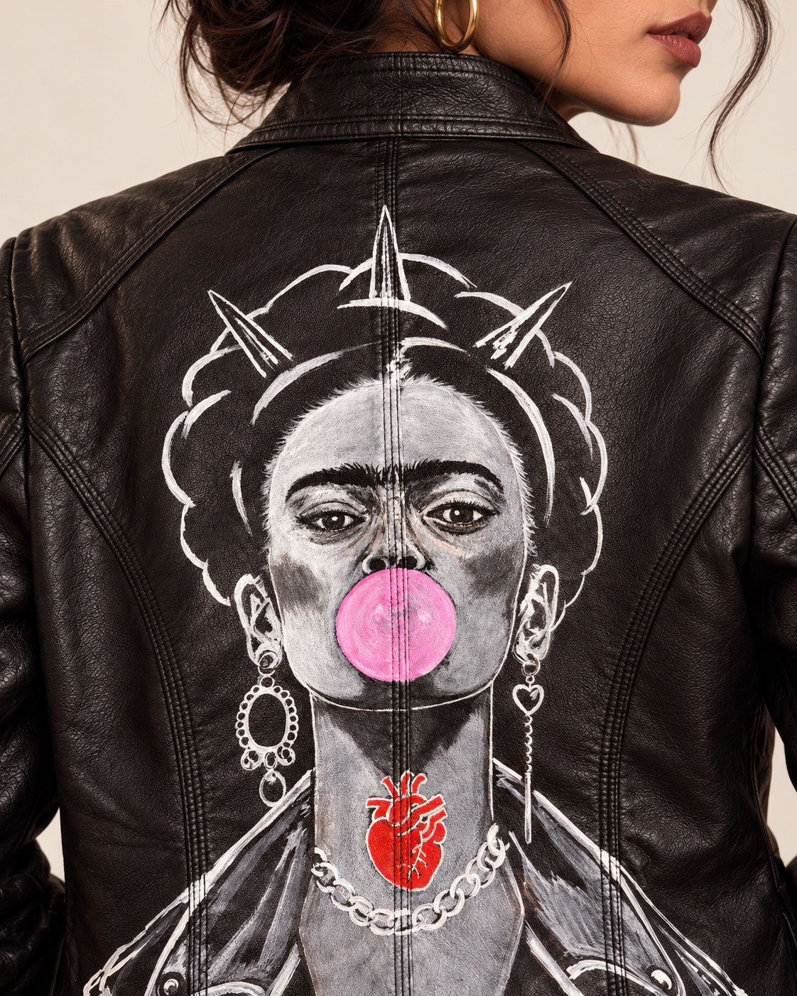 Cazadora Frida | Pieza única pintada a mano — Talla 2XL
