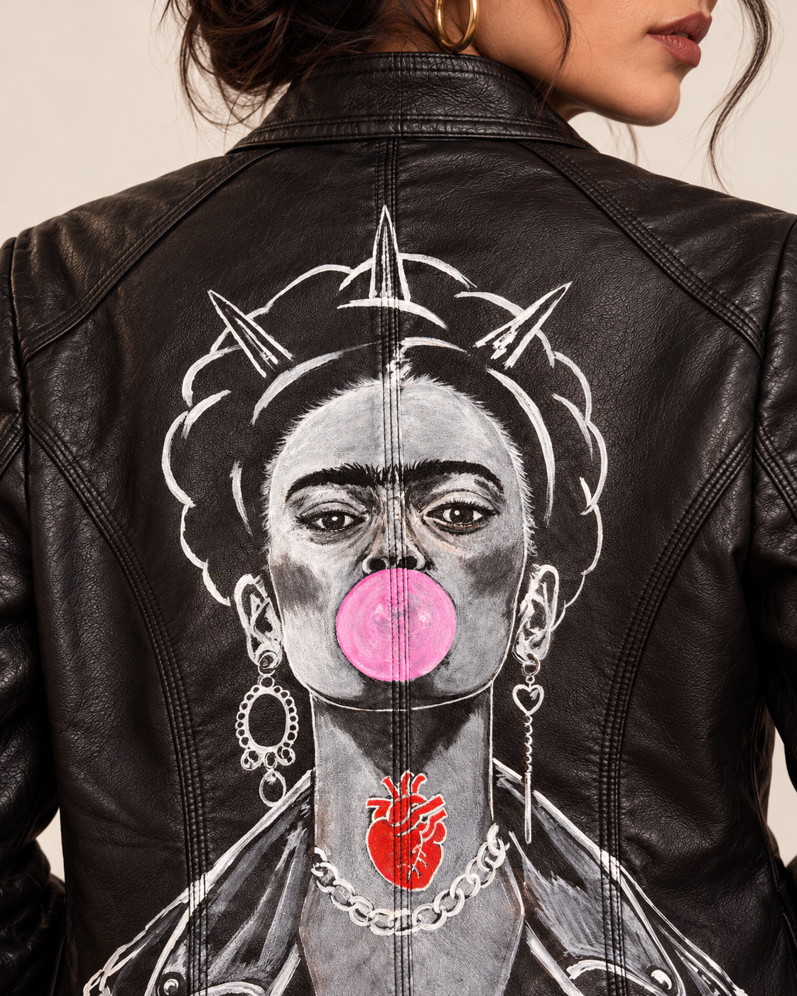 Cazadora Frida | Pieza única pintada a mano — Talla 2XL