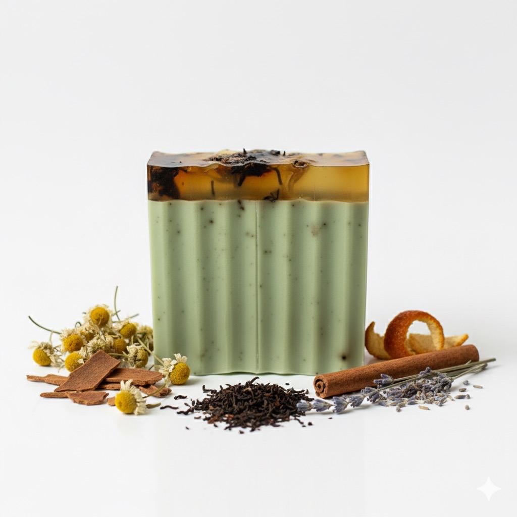 Jabón artesanal Té Verde – hidratante, antioxidante, natural, Mi Negra Bella