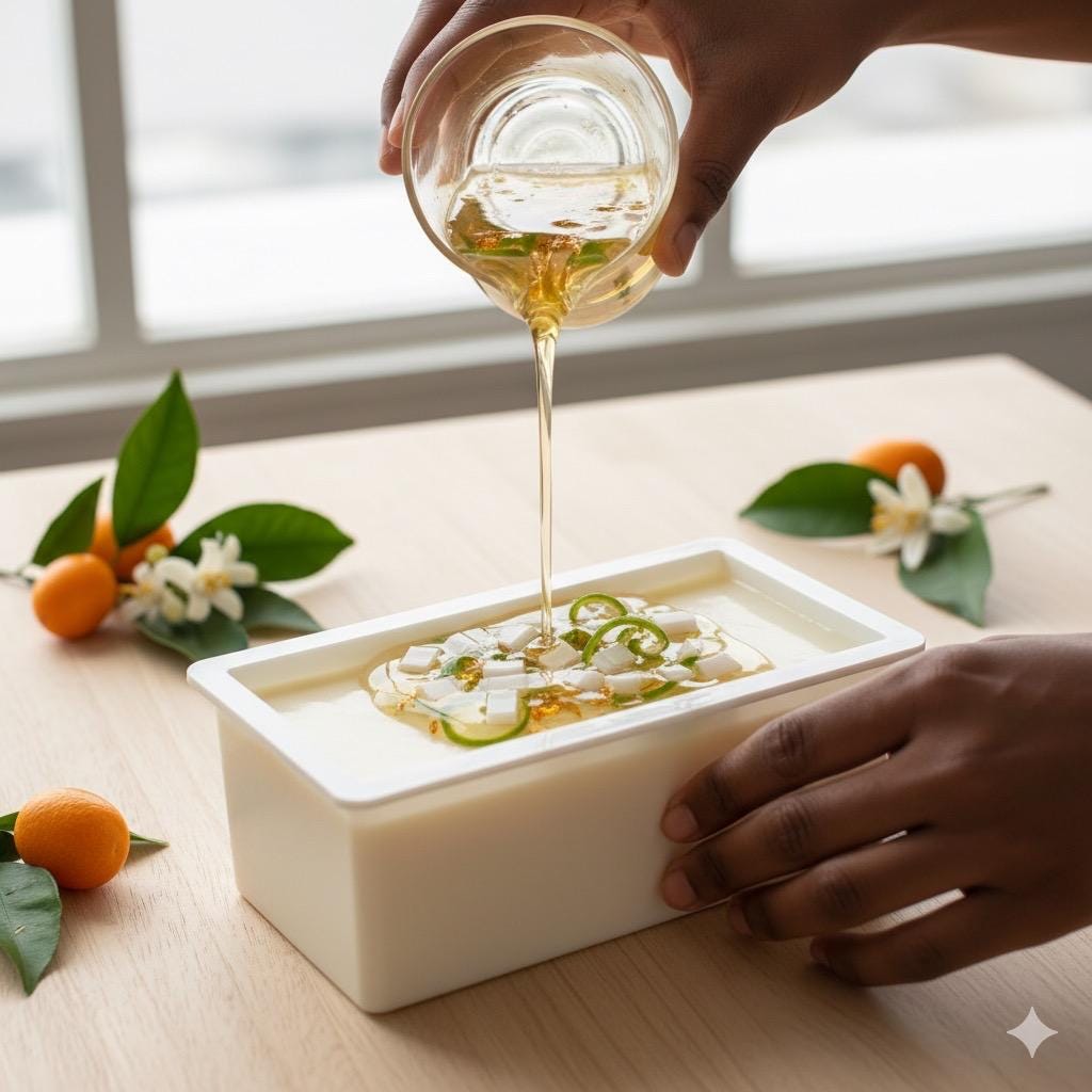 Jabón artesanal Flor de Naranjo – hidratante, aromático, natural, piel sensible, Mi Negra Bella