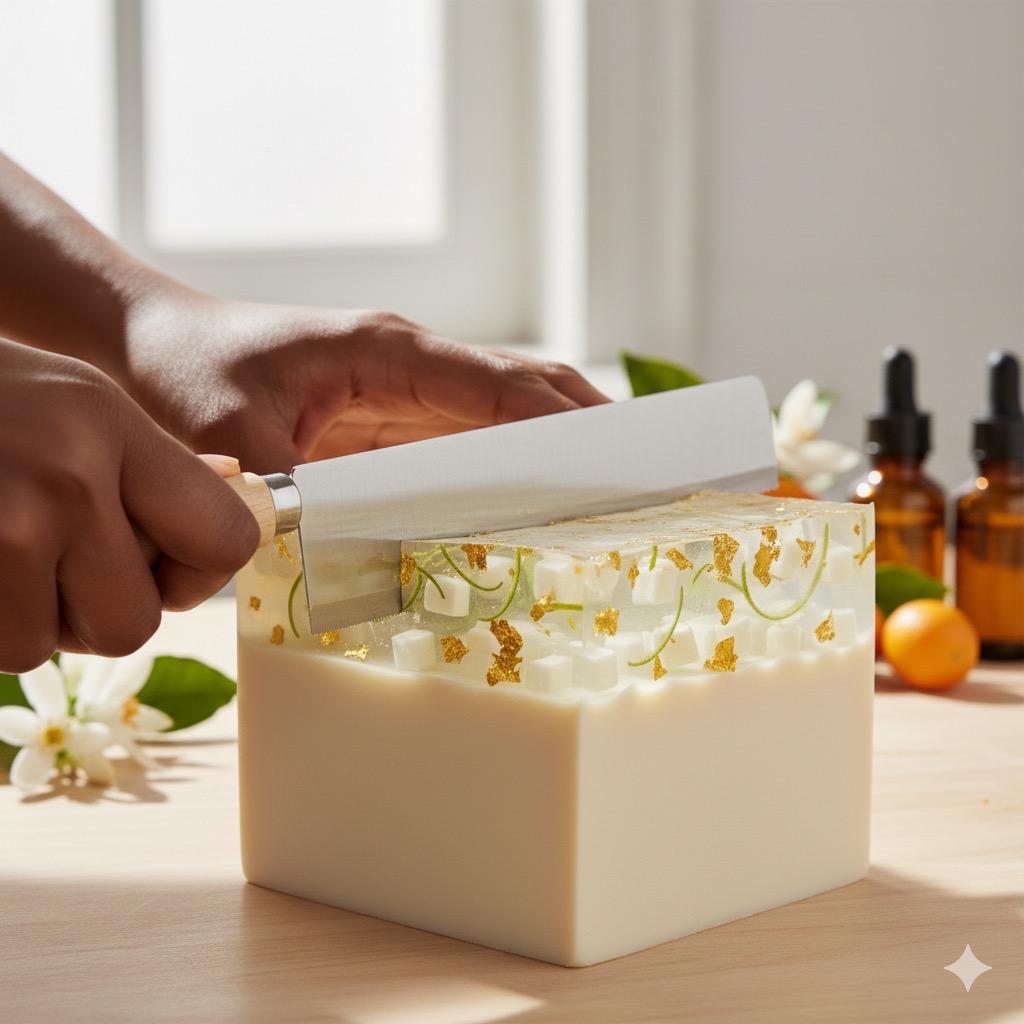 Jabón artesanal Flor de Naranjo – hidratante, aromático, natural, piel sensible, Mi Negra Bella