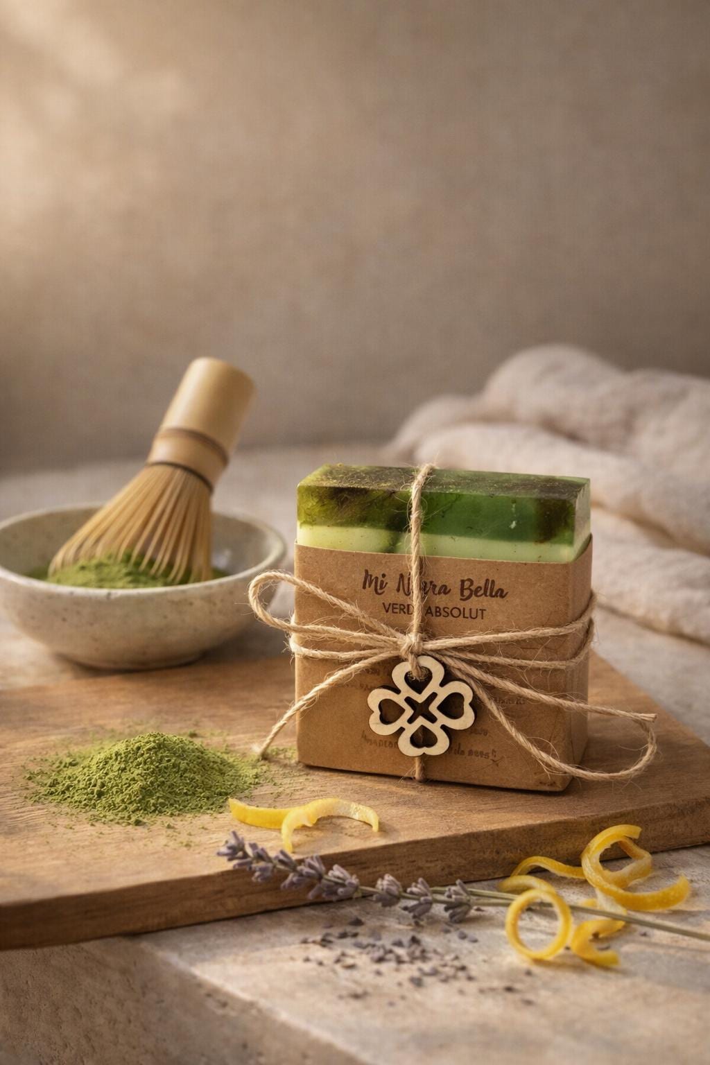 Jabón artesanal Té Verde – hidratante, antioxidante, natural, Mi Negra Bella