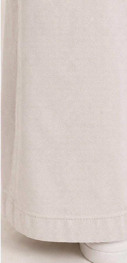 Pantalón beige Ecoalf Jerte con bordado floral, mujer talla 44