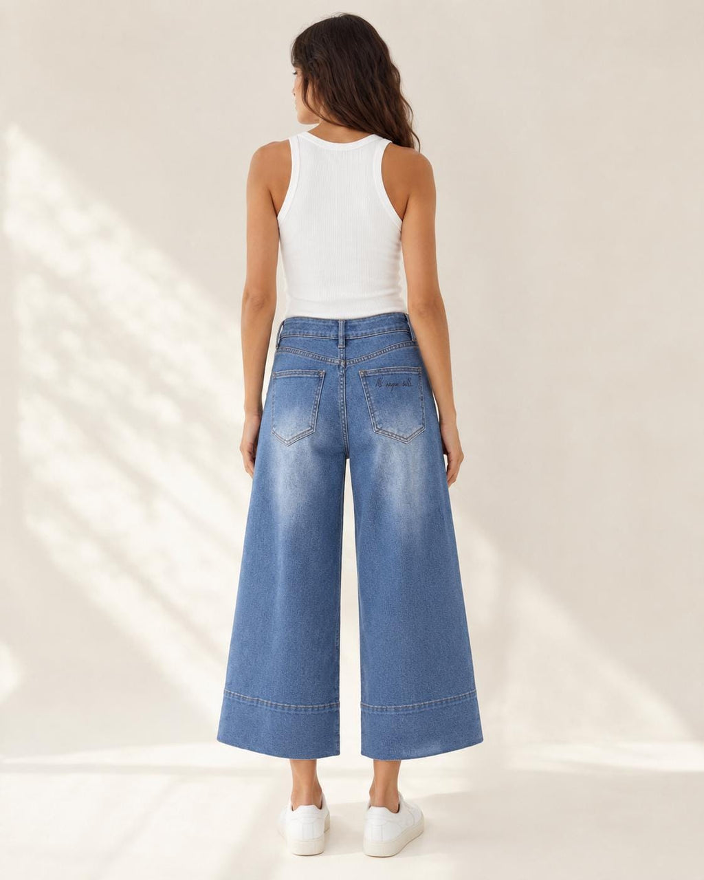 Pantalón Vaquero Artístico Pintado a Mano | Denim Wide Leg Mujer | Inspiración Basquiat | Moda Sostenible | Mi Negra Bella